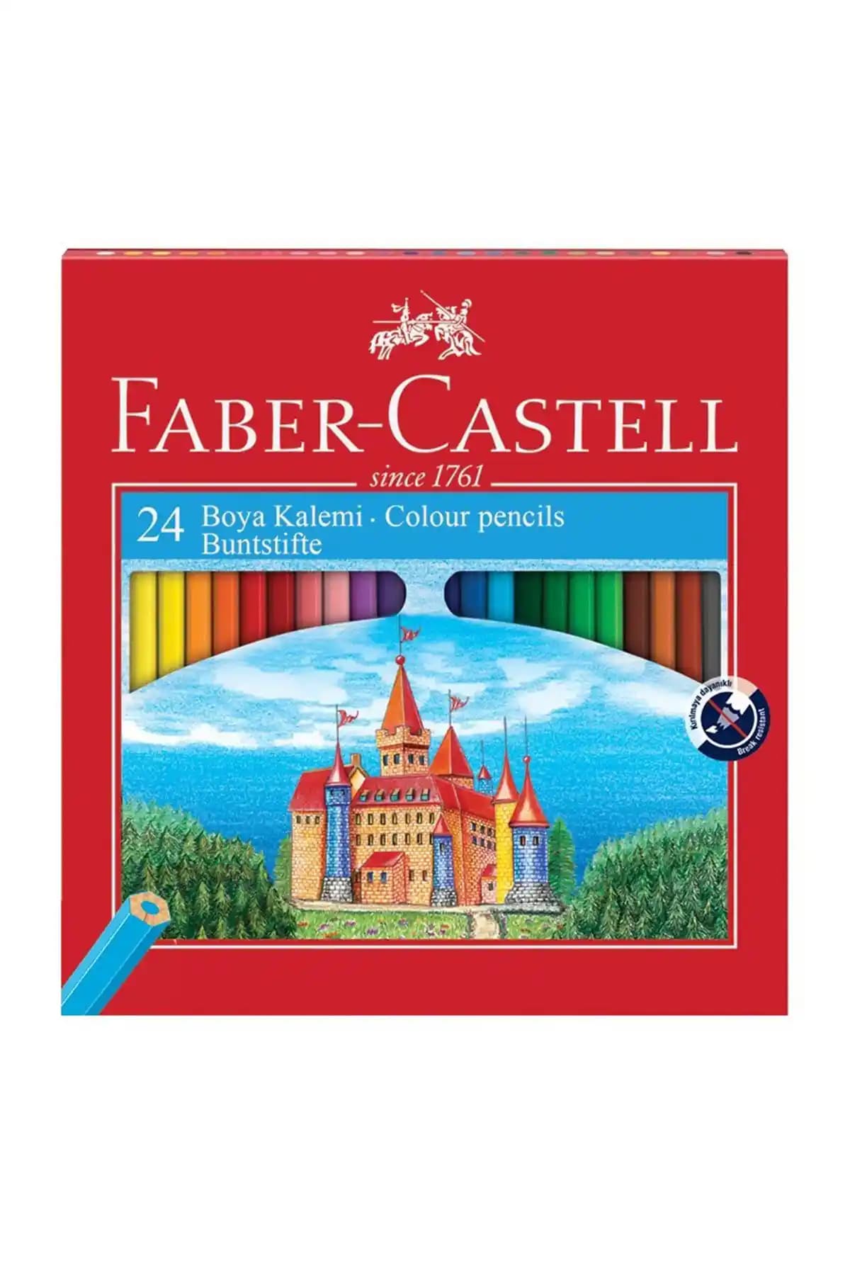 Faber Castell Karton Kutu Boya Kalemi 24 Renk Çocuklar ve Yaratıcılar İçin Güvenilir Malzeme