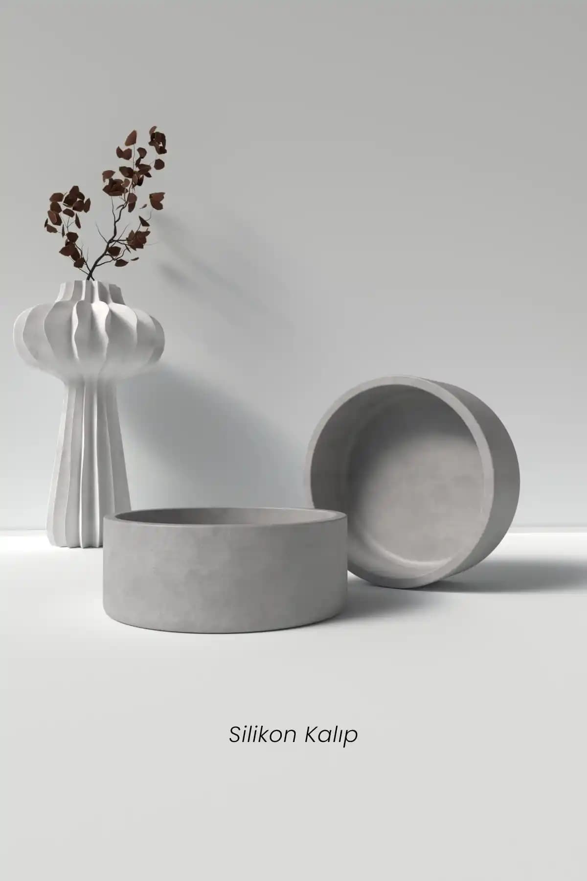 Cageartstudio Beton Mumluk ve Saksı Silikon Kalıp: Estetik ve Dayanıklı Tasarım Çözümü