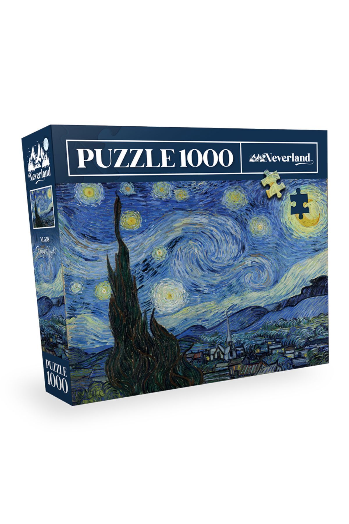 Neverland 1000 Parça Puzzle - Starry Night ile Sanatı Eğlenceyle Bulun